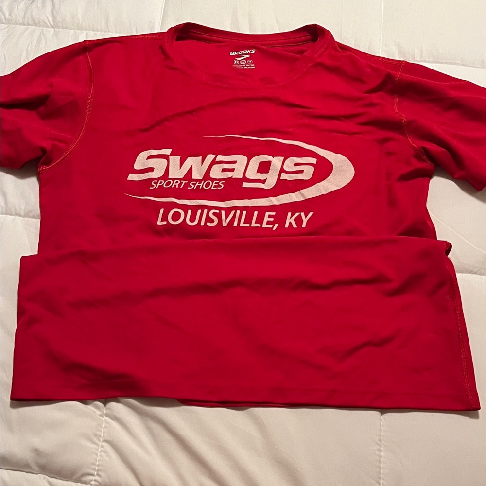 Swags Brooks Unisex Red Running Tee